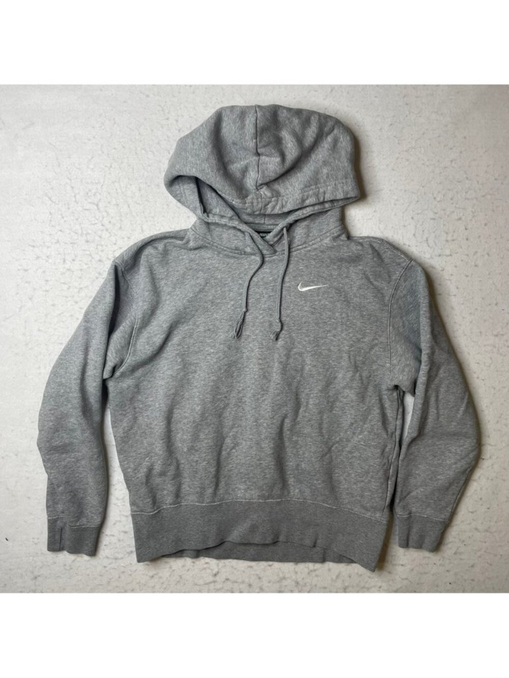 Nike Mens XS Gray Fleece Hoodie Sweatshirt Embroidered Swoosh Logo RN56323